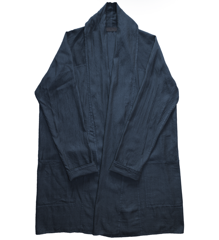 MITTAN SH-46 シルクロングシャツ（厚手）　黒絹100％